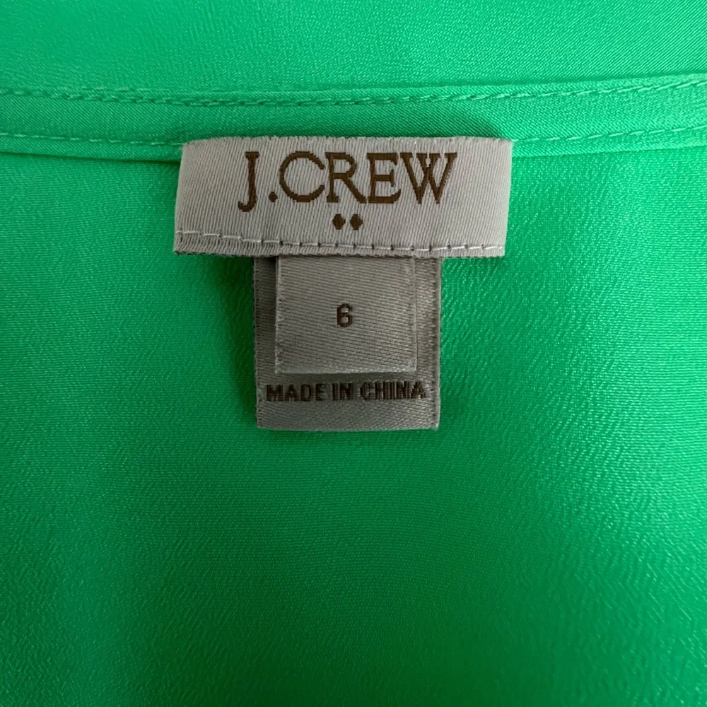 J. Crew Women Size 6 Kelley Green Sleeveless Pullover Oversized Blouse Top